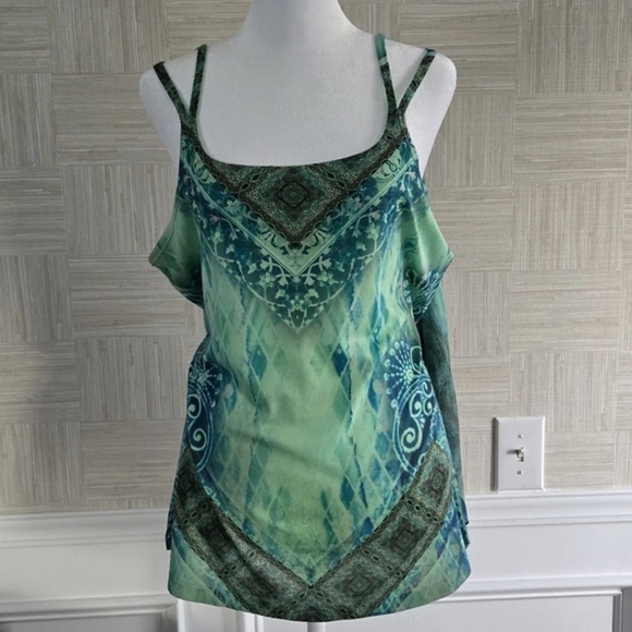 Live and Let Live Women's Petite Size PXL Blouse Top Multicolor Two Piece Set - Picture 5 of 6